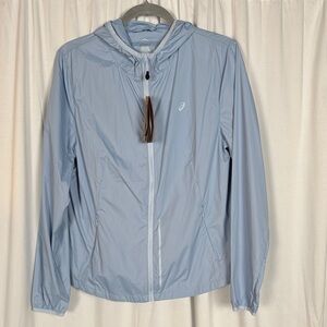 ASICS Women's Sky Blue Hooded Running Jacket